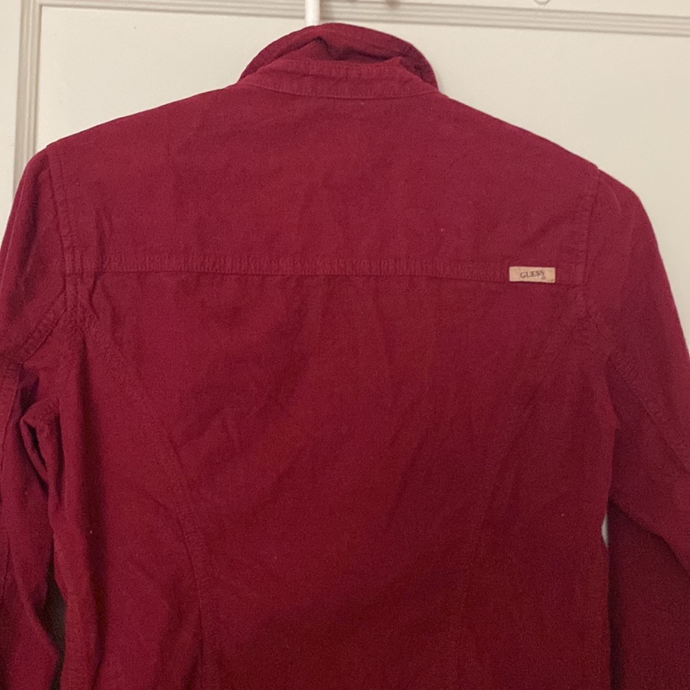 Guess Red Button Down Size: S - image 7